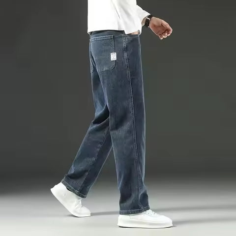 Relaxed Wide-Leg Washed Jeans